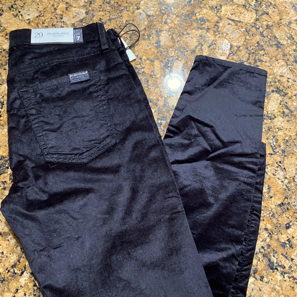 7 for All Mankind Black The Ankle Skinny Jean